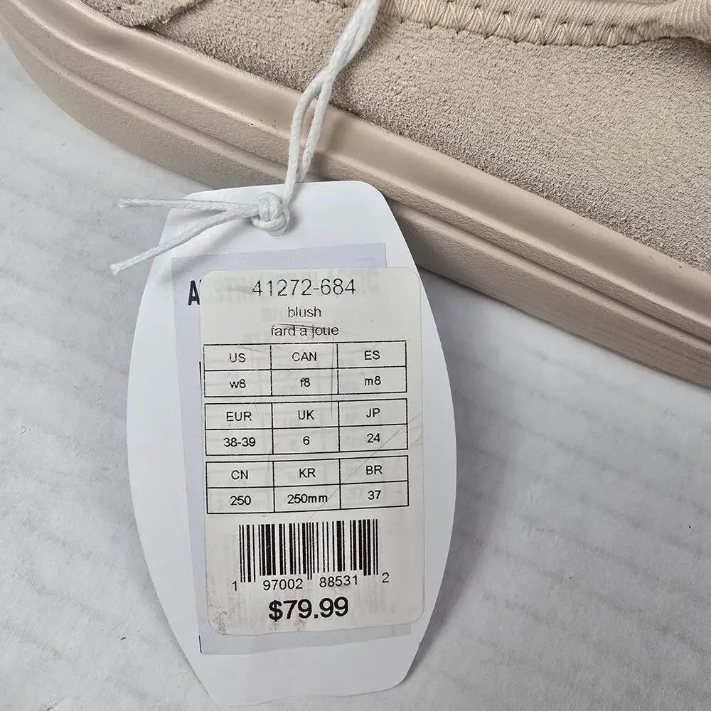 Hey Dude Austin Lift Classic Slip-On Mules Womens Size 8 Blush Platform Shoes